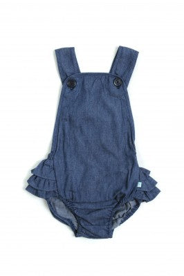 Frill Bottom Denim Playsuit Size 6-9 Months - Alex and Ant