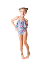 Load image into Gallery viewer, Floral Swing Full Piece Girls Swimsuit - Bobbi Sunshine
