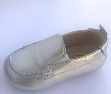 Load image into Gallery viewer, Baby Boat Shoes Silver - Old Soles
