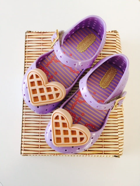 Lilac waffle shoes- Melissa shoes