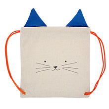 Load image into Gallery viewer, Cotton Canvas Handmade Cat Backpack - Meri Meri
