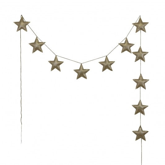 silver star padded garland- numero 74