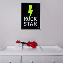 Load image into Gallery viewer, Rock Star Neon Linen Print
