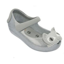 Load image into Gallery viewer, silver glitter ultra girl cat- mini melissa

