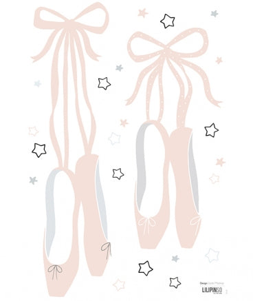 Ballerina shoes wall decals